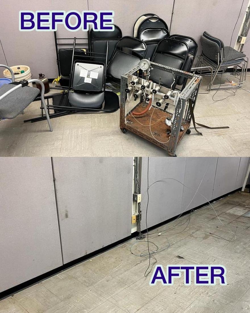 Commercial equipment and electronics removed