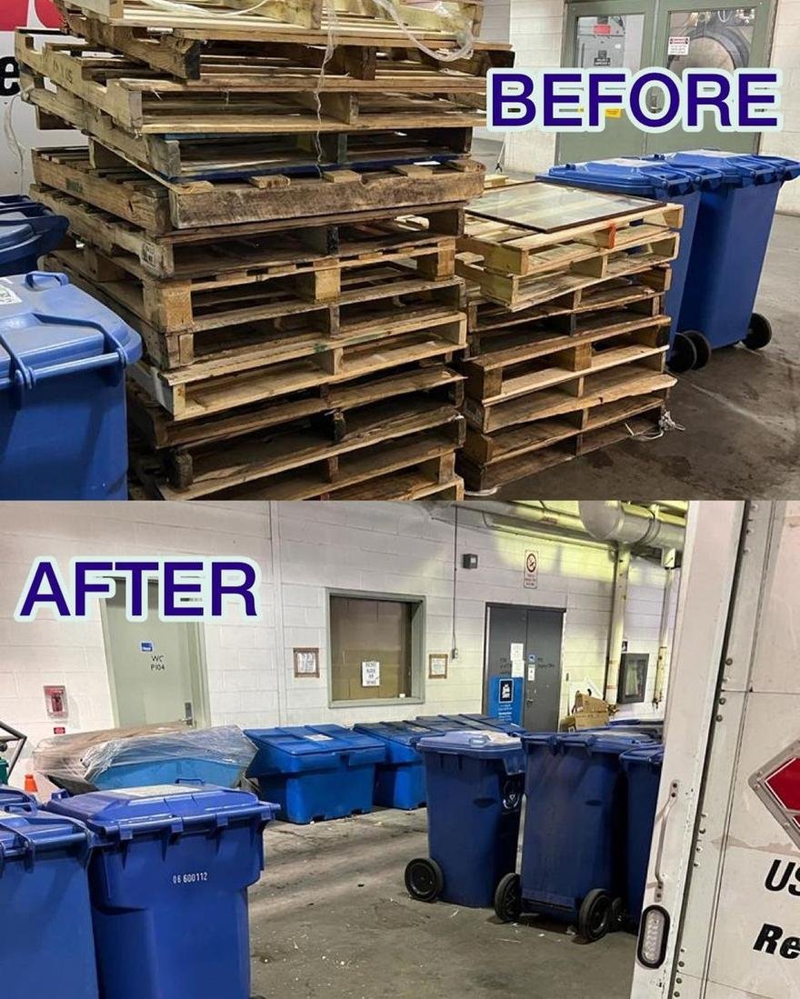 Site material cleared from an underground level